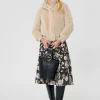 Blouson Bertille écru en fausse fourrure