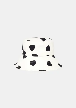 Bob Chloe écru à motif coeur noir