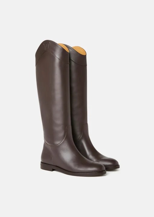 Bottes Kayleigh marrons en cuir