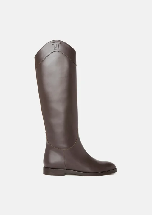 Bottes Kayleigh marrons en cuir