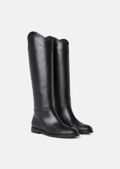 Bottes Kayleigh noires en cuir