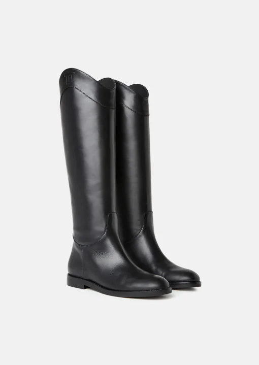 Bottes Kayleigh noires en cuir