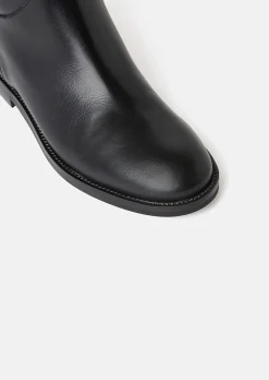 Bottes Kayleigh noires en cuir