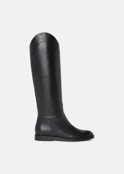 Bottes Kayleigh noires en cuir