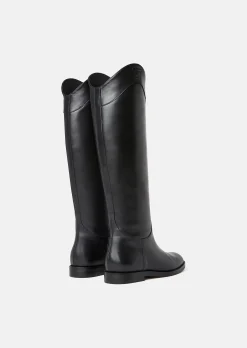 Bottes Kayleigh noires en cuir