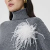 Broche Arthur écrue en plumes