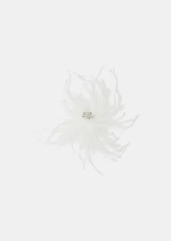 Broche Arthur écrue en plumes