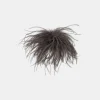 Broche Arthur grise en plumes