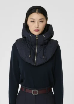 Capuche amovible Daria bleu nuit matte