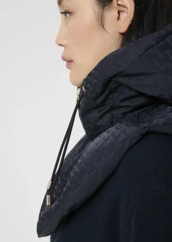 Capuche amovible Daria bleu nuit matte