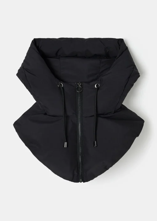 Capuche amovible Daria noire matelassée
