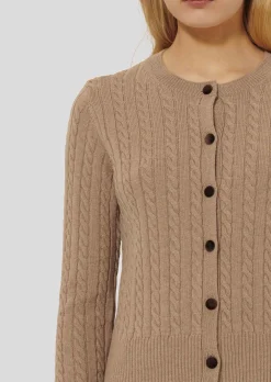 Cardigan Gaspard marron en laine merinos