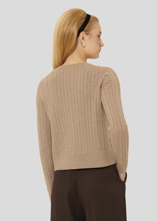 Cardigan Gaspard marron en laine merinos