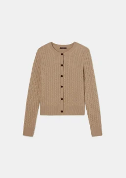 Cardigan Gaspard marron en laine merinos