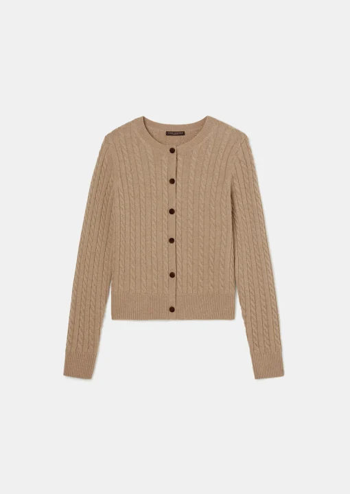 Cardigan Gaspard marron en laine merinos