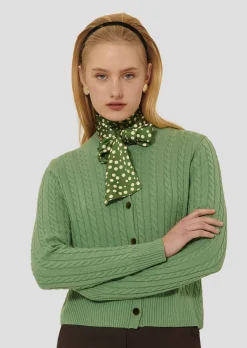 Cardigan Gaspard vert en laine merinos