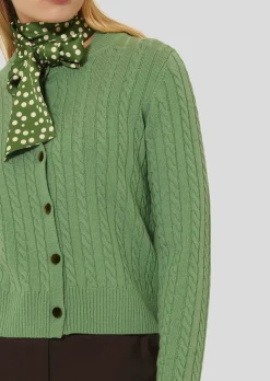 Cardigan Gaspard vert en laine merinos
