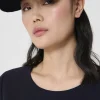Casquette Carole bleu nuit en velours côtelé