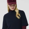 Casquette Carole bordeaux en velours côtelé