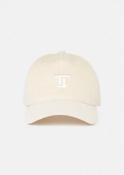 Casquette Carole écrue en velours côtelé