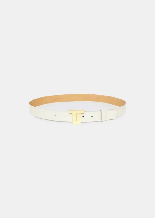 Ceinture 8 Bis écrue en cuir