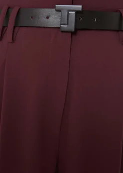 Ceinture 8 bis marron en cuir lisse