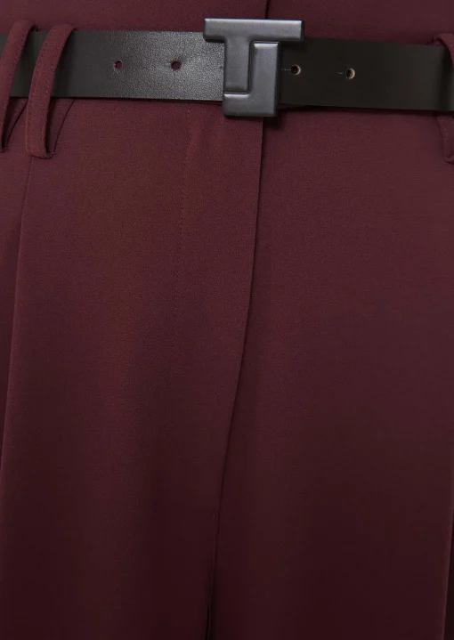 Ceinture 8 bis marron en cuir lisse
