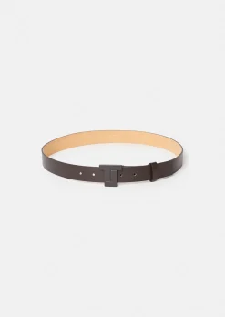 Ceinture 8 bis marron en cuir lisse