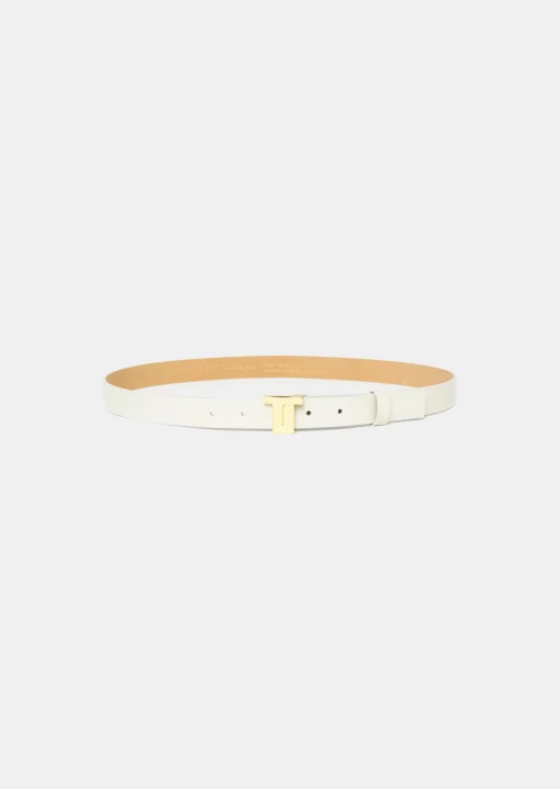 Ceinture 8 Bis mini écrue en cuir