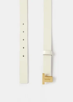 Ceinture 8 Bis mini écrue en cuir