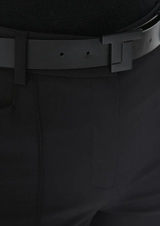 Ceinture 8 bis noire en cuir