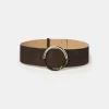 Ceinture Lauren bordeaux en cuir