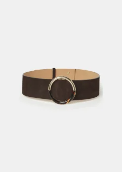 Ceinture Lauren bordeaux en cuir