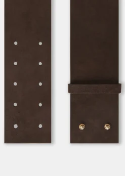 Ceinture Lauren bordeaux en cuir
