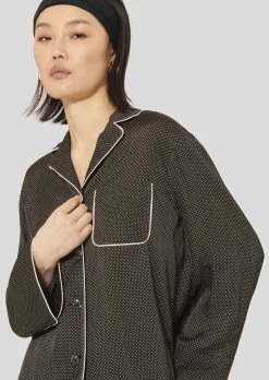 Chemise Calvi noire imprimée à pois