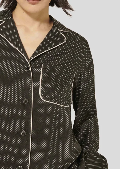 Chemise Calvi noire imprimée à pois