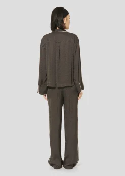 Chemise Calvi noire imprimée à pois