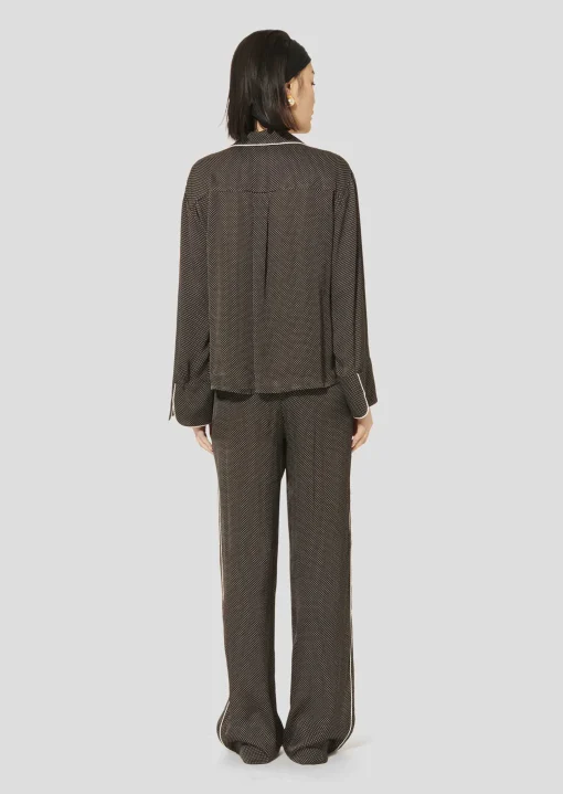 Chemise Calvi noire imprimée à pois
