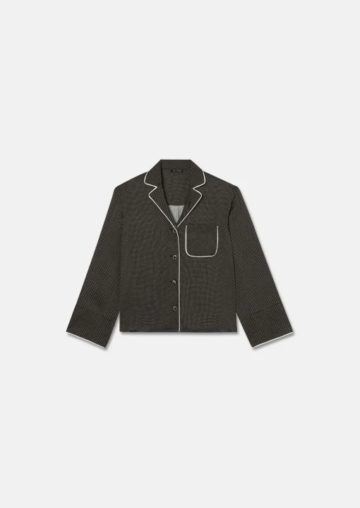 Chemise Calvi noire imprimée à pois