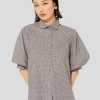 Chemise Calypso noire en vichy