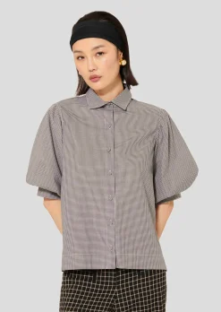 Chemise Calypso noire en vichy