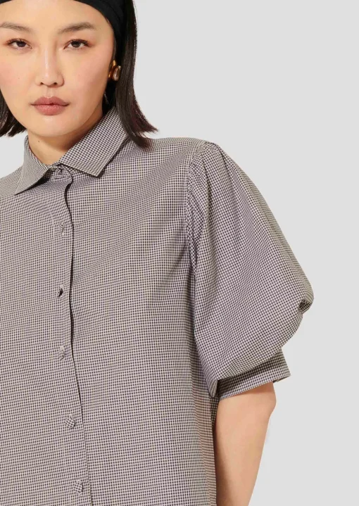 Chemise Calypso noire en vichy