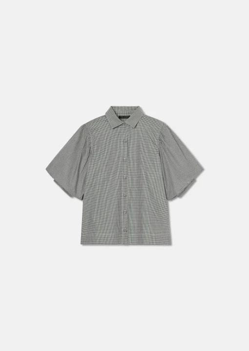 Chemise Calypso noire en vichy