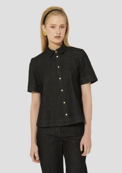 Chemise Camilia noire en denim