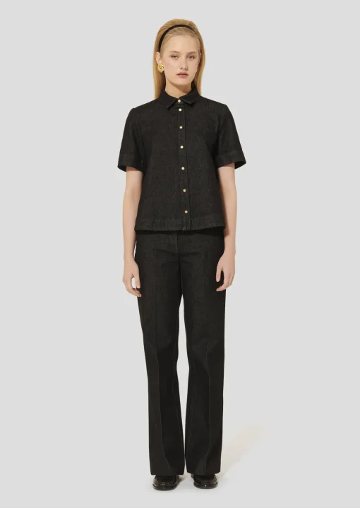 Chemise Camilia noire en denim