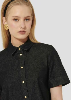Chemise Camilia noire en denim