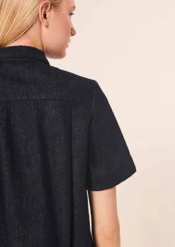 Chemise Camilla bleu marine en denim