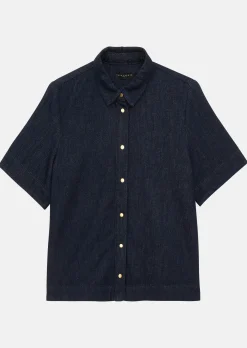 Chemise Camilla bleu marine en denim