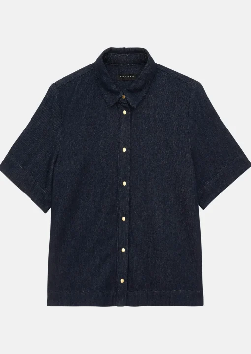 Chemise Camilla bleu marine en denim