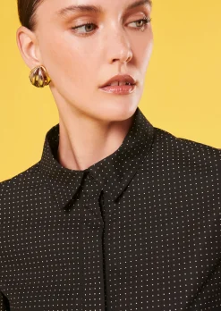 Chemise Camille noire à pois